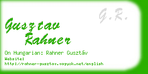 gusztav rahner business card
